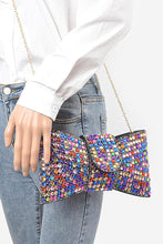 Multi-Color Rhinestone Ribbon Party Handle Bag