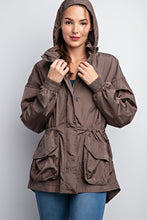 Brown Parachute Long Sleeves Jacket