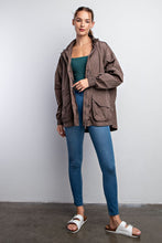 Brown Parachute Long Sleeves Jacket