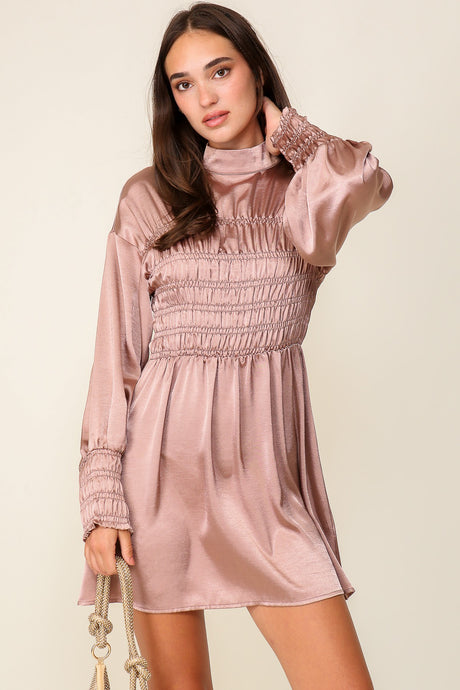 Blush Smocking Detail Dress