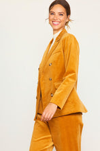 Mustard Corduroy Double Brease Blazer