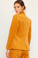 Mustard Corduroy Double Brease Blazer
