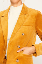 Mustard Corduroy Double Brease Blazer