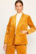 Mustard Corduroy Double Brease Blazer
