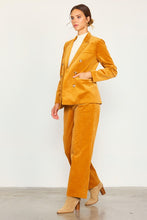 Mustard Corduroy Double Brease Blazer