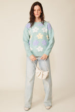 Sage Multi Color Flower Sweater