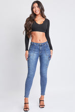 Dark Wash Junior High Rise Skinny Cargo Jeans