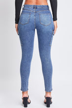 Dark Wash Junior High Rise Skinny Cargo Jeans