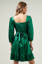 Emerald Amir Metallic Long Sleeve Mini Dress
