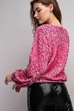 Dusty Pink Velvet Sequin Wrap Blouse Top