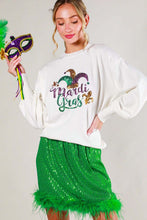 Off White Long Sleeve Sequin Detail Mardigras Sweater Top