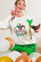 Off White Long Sleeve Sequin Detail Mardigras Sweater Top