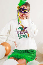 Off White Long Sleeve Sequin Detail Mardigras Sweater Top