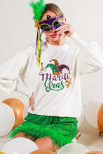 Off White Long Sleeve Sequin Detail Mardigras Sweater Top