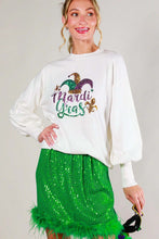 Off White Long Sleeve Sequin Detail Mardigras Sweater Top