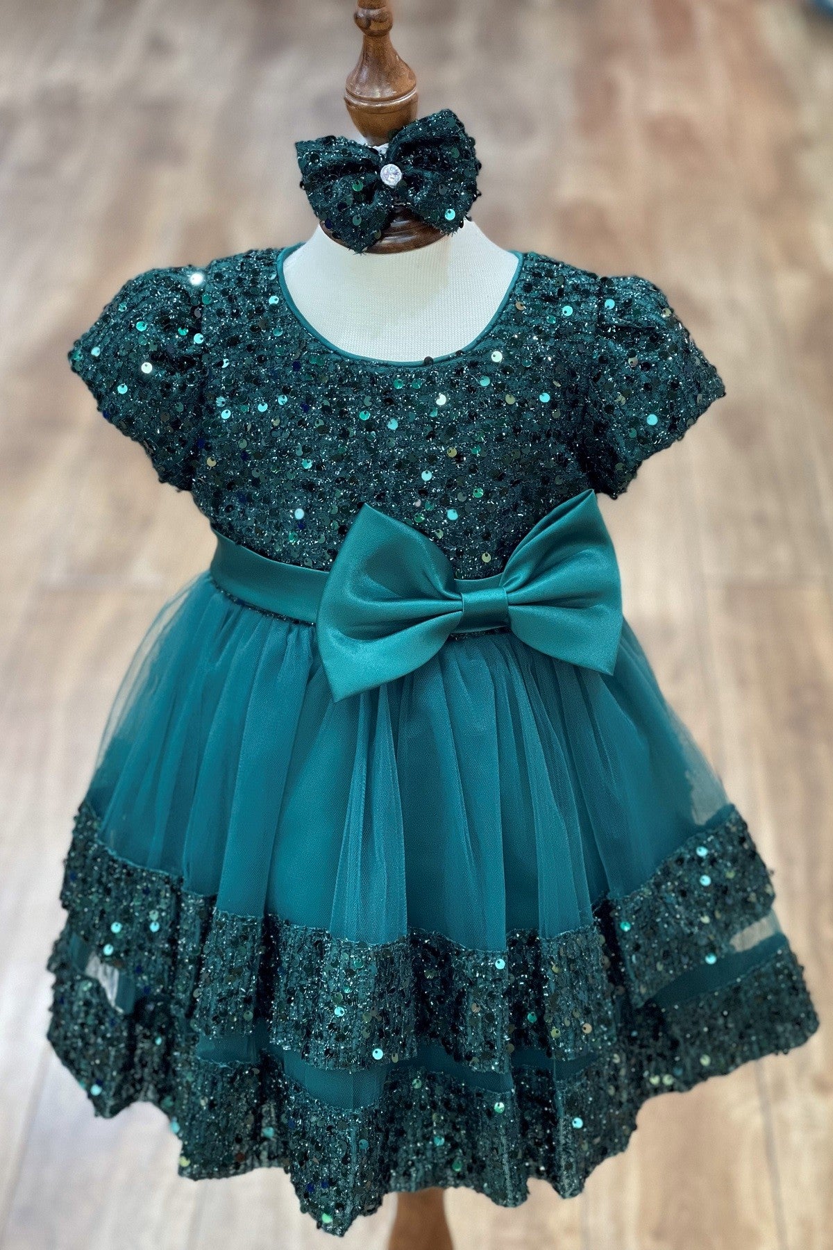 Hunter Green Baby Dress Aquarius Brand Hunter Green Baby Dress Aquarius Brand