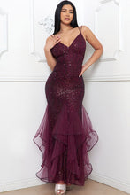 Maroon Glued Glitter Swirl Patterned Maxi Dress