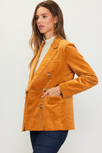 Mustard Corduroy Double Brease Blazer