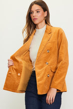 Mustard Corduroy Double Brease Blazer