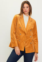Mustard Corduroy Double Brease Blazer