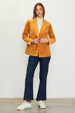 Mustard Corduroy Double Brease Blazer