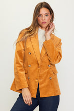 Mustard Corduroy Double Brease Blazer