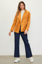 Mustard Corduroy Double Brease Blazer