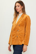 Mustard Corduroy Double Brease Blazer