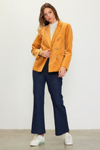 Mustard Corduroy Double Brease Blazer