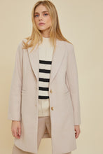 Beige Button Detail Coat