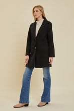 Black Button Detail Coat