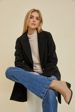 Black Button Detail Coat