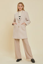 Beige Button Detail Coat