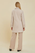 Beige Button Detail Coat