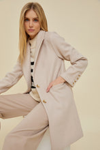Beige Button Detail Coat
