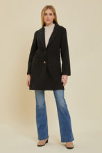 Black Button Detail Coat