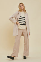 Beige Button Detail Coat