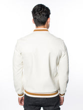 White Men's Fancy Pleather Jacket