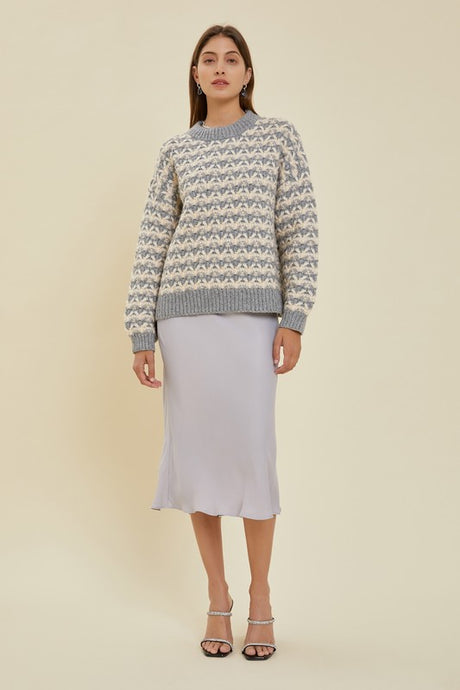 Grey Chunky Knit Sweater