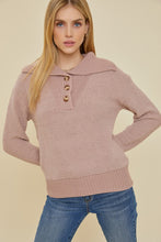 Taupe Button Cozy Sweater