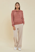 Marsala Button Cozy Sweater