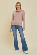 Taupe Button Cozy Sweater