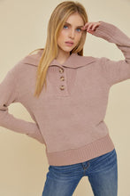 Taupe Button Cozy Sweater