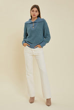 Seafoam Button Cozy Sweater