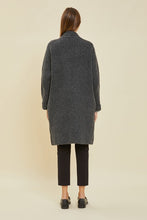 Charcoal Chunky Cable Knit Cardigan