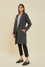 Charcoal Chunky Cable Knit Cardigan