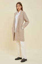 Taupe Chunky Cable Knit Cardigan