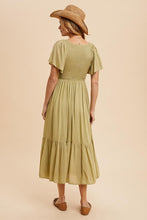 Dusted Palm Modal Smocked Dress