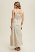 Ecru Cotton A-line Midi Dress