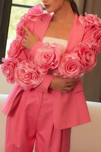 Barbie Pink 3D Big Flower Trim Blazer